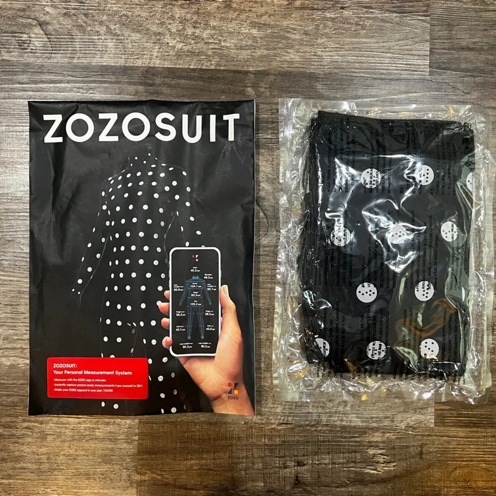 FINAL PRICE ZOZO Suit Japan Black White Polka Dot Personal Measuring Weight loss
